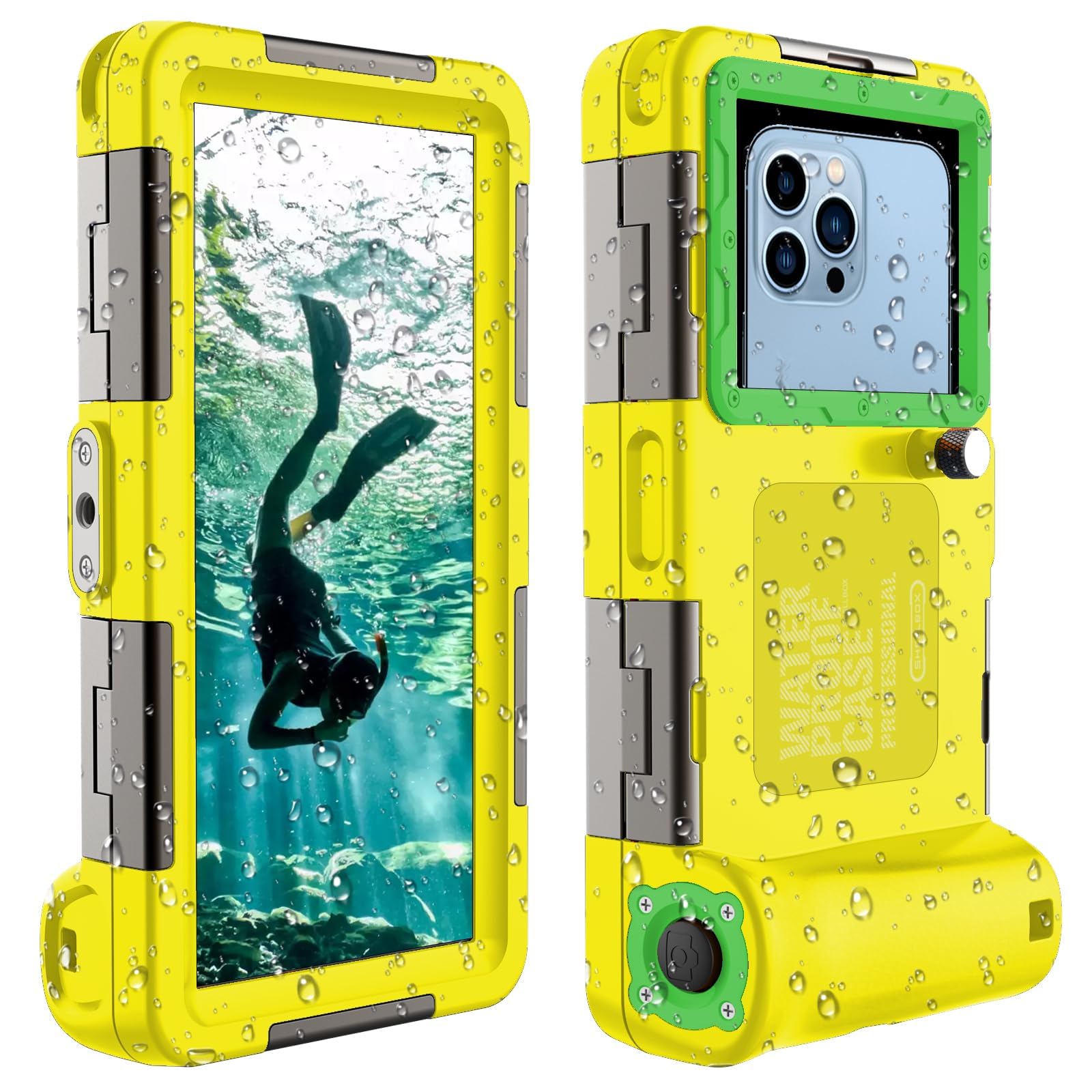 Xiufavty Waterproof Phone Case, Underwater Snorkeling Diving Case for iPhone 17/16/15/14/13 Series Galaxy S25/S24/S23 S22, 50Ft Professional