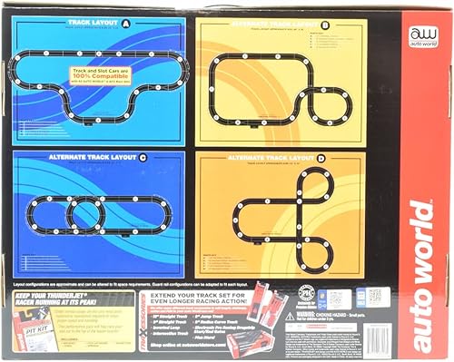 Miniatura 3 de Auto World/Premium Hobbies T/A Challenge Mustang VS Camaro HO Escala Slot Car Race Set CP7973