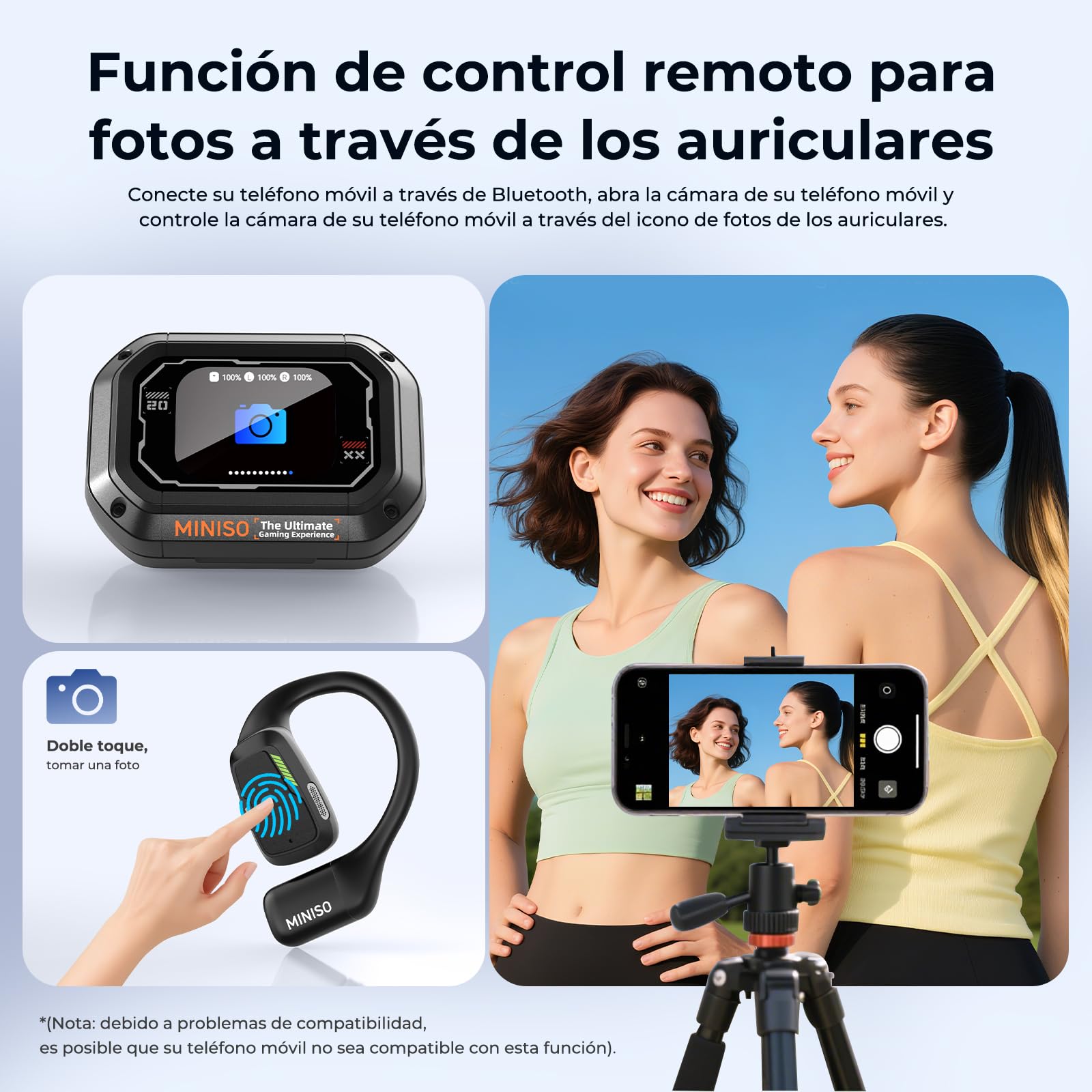 MINISO M98 Auriculares Traductor en Tiempo Real, 134 Idiomas Auriculares Traductores Simultaneos IA de voz, 3 en 1 Auriculares Traductor con pantalla táctil LCD para Negocios, Viajes y Estudio