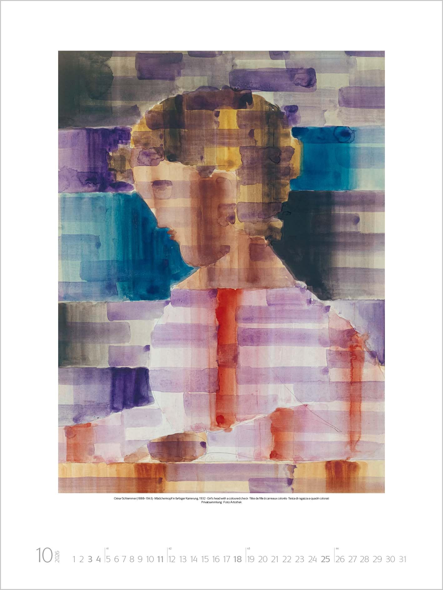 Bauhaus 2026: Großer Kunstkalender. Hochwertiger Wandkalender mit Meisterwerken des Bauhaus Stils. Kunst Gallery Format: 48 x 64 cm.