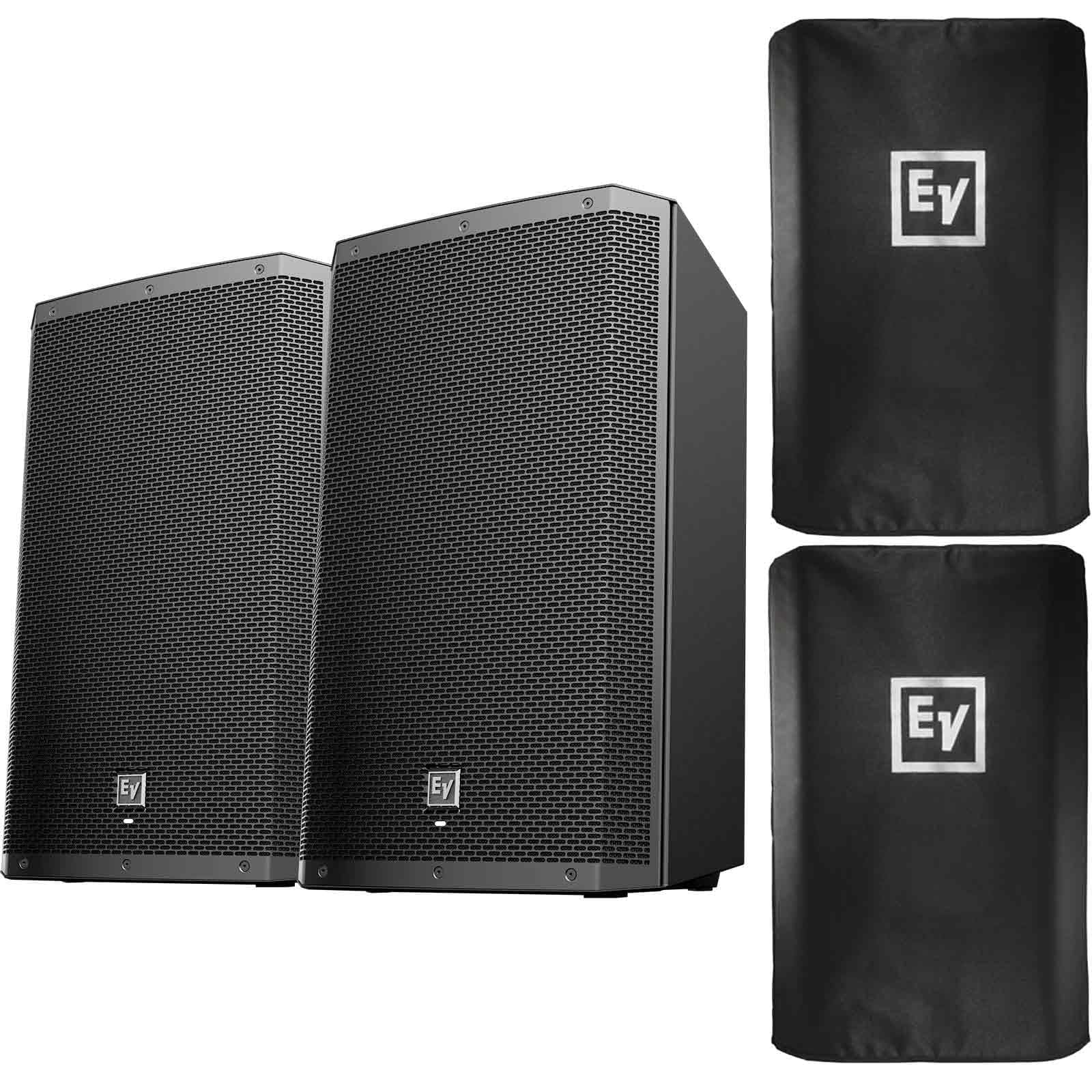 Clutch (2) Electro-Voice ZLX-15BT 15? Powered Bluetooth Loudspeakers with Covers Package