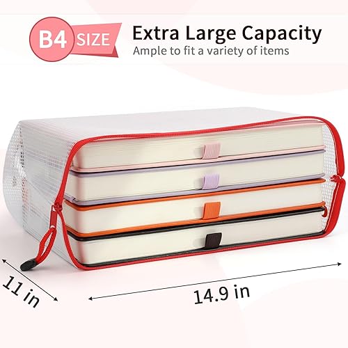 Miniatura 2 de Umriox Bolsa de malla con cremallera 149 x 110 pulgadas 12 colores 12 paquetes bolsas con cremallera extra grandes bolsas con cremallera