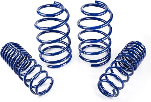 FAPO MOTO Lowering Springs compatible with Ford Mustang 2005-2014 1.5"F/1.5"R V6 V8 GT BLUE 1.5" Drop Suspension