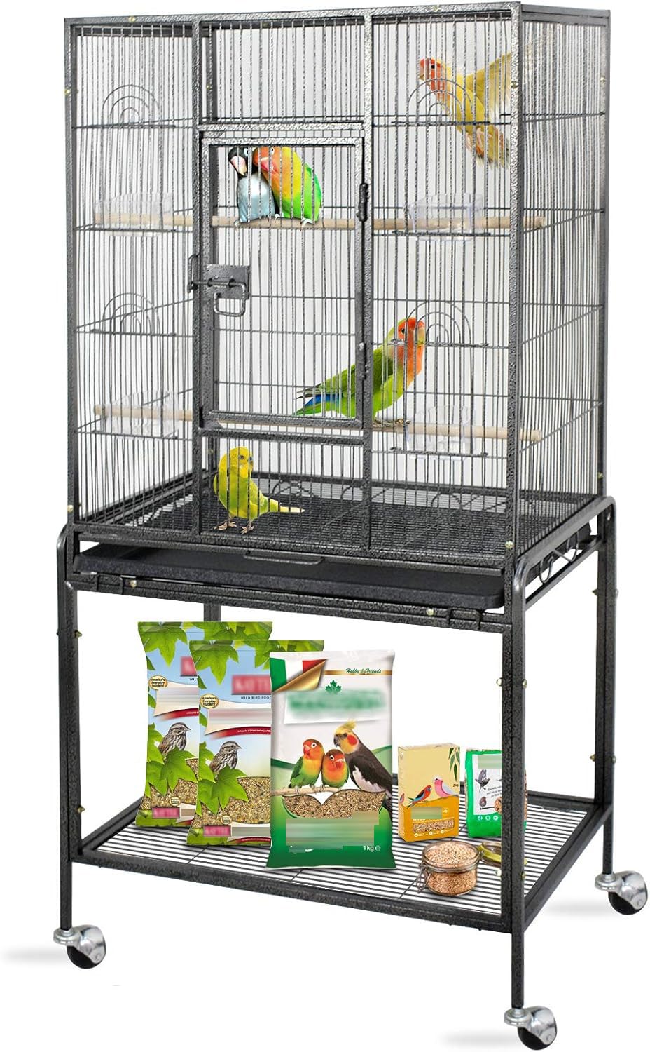Jaula para Pájaros, Transportín Versátil para El Hogar Y Los Viajes. Accesorios Ideales para Cacatúas, Loros, Periquitos, Cotorras, Cotorras, Palomas Y Otras Aves Pequeñas Y Medianas.