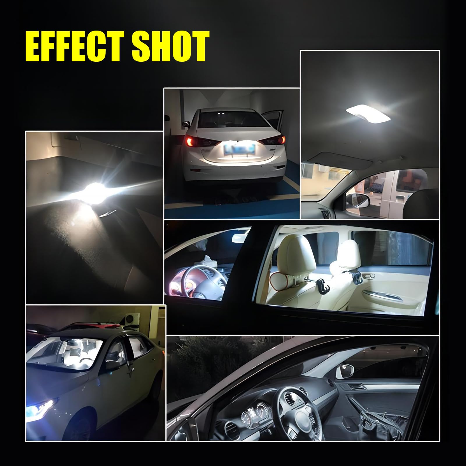 Pack-10 T10 Car Brake Lights T10 168 192 12V 5WDouble-wire Vehicle Turn Signal Tail Light Replacements Universal Waterproof — view 6