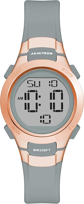 Armitron Sport Womens Digital Chronograph Resin Strap Watch, 45/7012