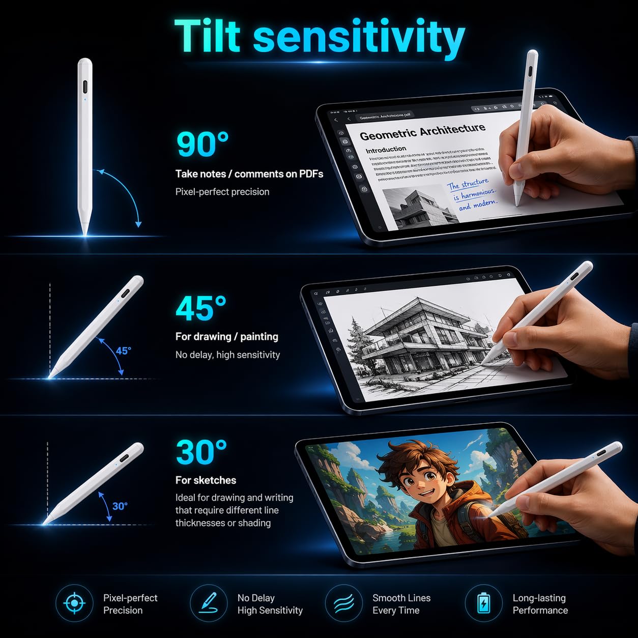 Penna stilo Per Honor Pad 10 X9a MagicPad2 Pad 9 Pad X9 Pad X8a Pad 8 Pad X8 Universale Smartphone e Tablet Dispositivi Tablet Pen