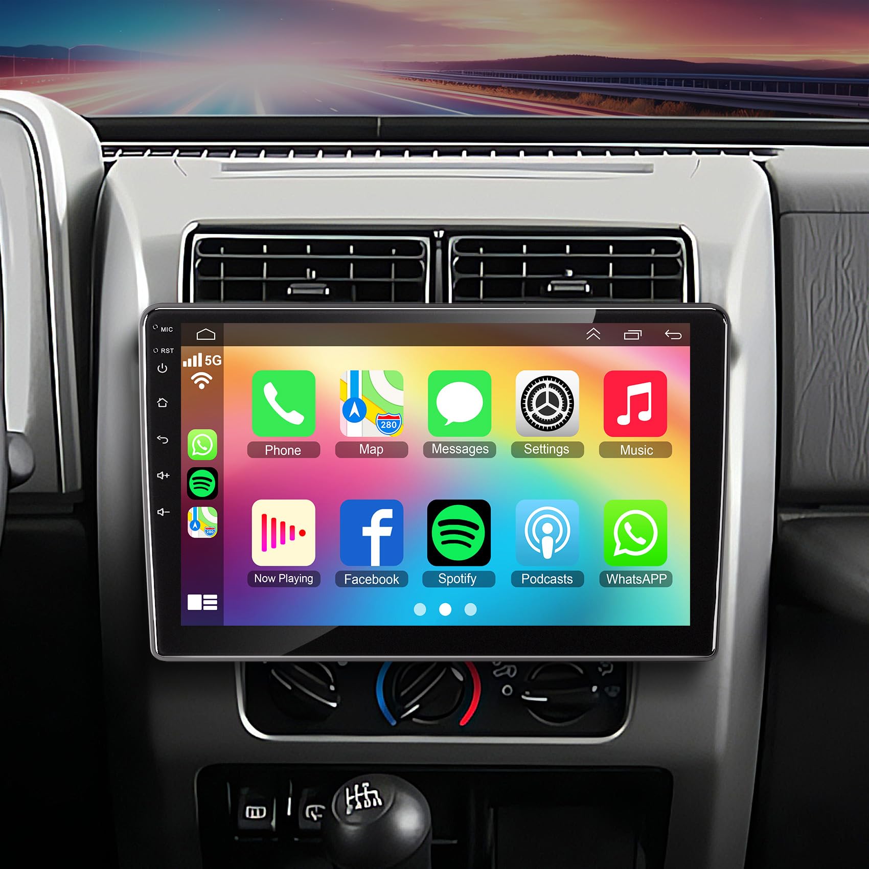 [4G+64G] Car Radio for Dodge RAM(2002-2006), Jeep Wrangler (2003-2006),Jeep Grand Cherokee (1999-2004), Chrysler 300(2002-2004), Support Wireless Carplay&amp;Android Auto,BT,GPS,SWC,9 inch IPS Touchscreen