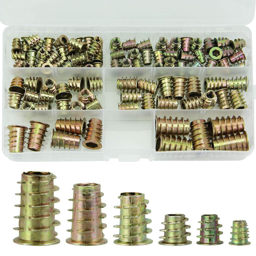 70 pz inserti filettati dadi, M4/M5/M6 ve per mobili in dado 70 pz inserti filettati dadi, M4/M5/M6 ve per mobili in dado