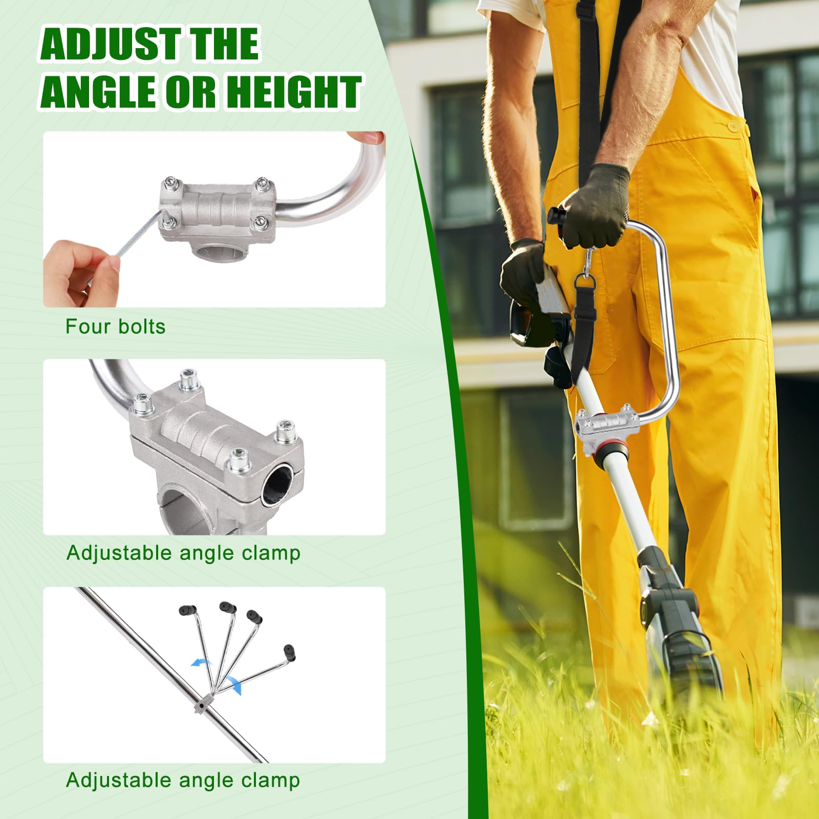 Impugnatura Ergonomica Per Decespugliatore - Estensione Regolabile 0-180° - Per Giardinaggio Comfortevole - Foto 12