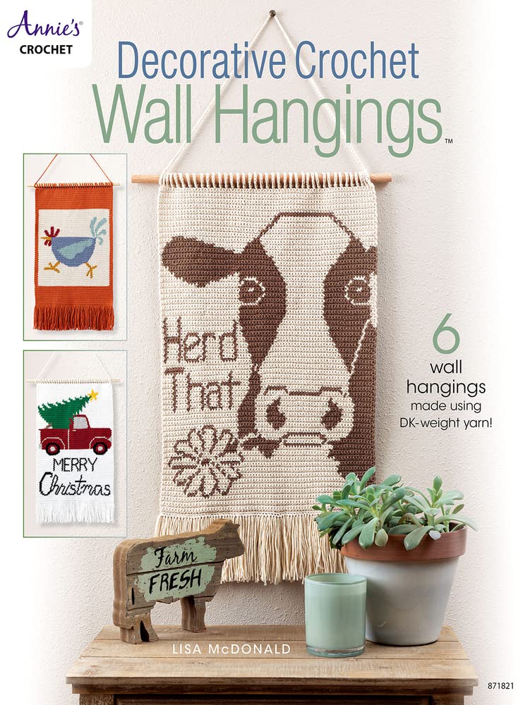 Decorative Crochet Wall Hangings: 6 wall hanging made using DK-weight yarn!