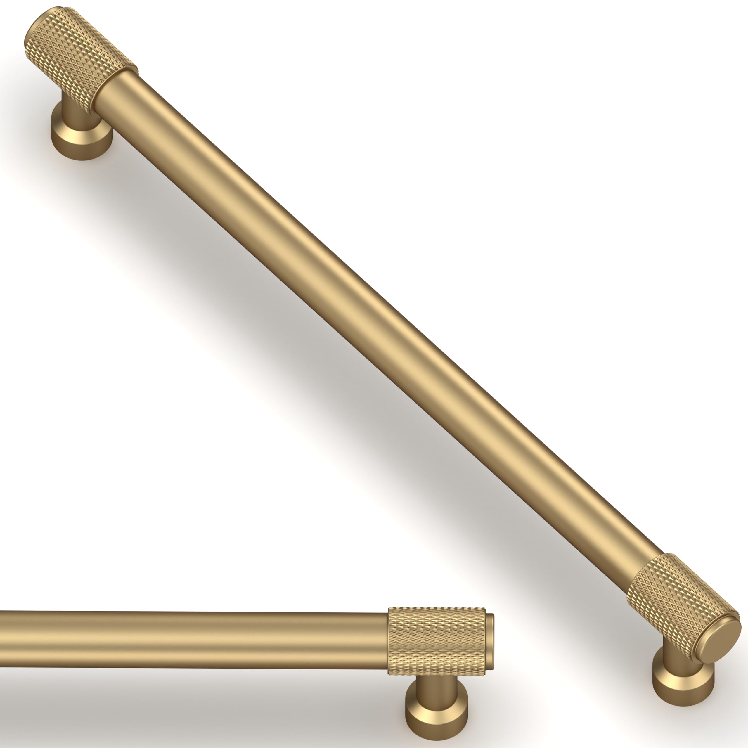 Asimerdeco 10 Pack Champagne Bronze Knurled Cabinet Pulls 7.5 Inch(192mm) Kitchen Cabinet Handles Cabinet Hardware Drawer Pulls