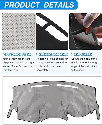 Miniatura 6 de CARTIST Cubierta de salpicadero personalizada para Dodge Grand Caravan 2011-2020 Chrysler Town Country 2011-2016, accesorios para salpicadero,
