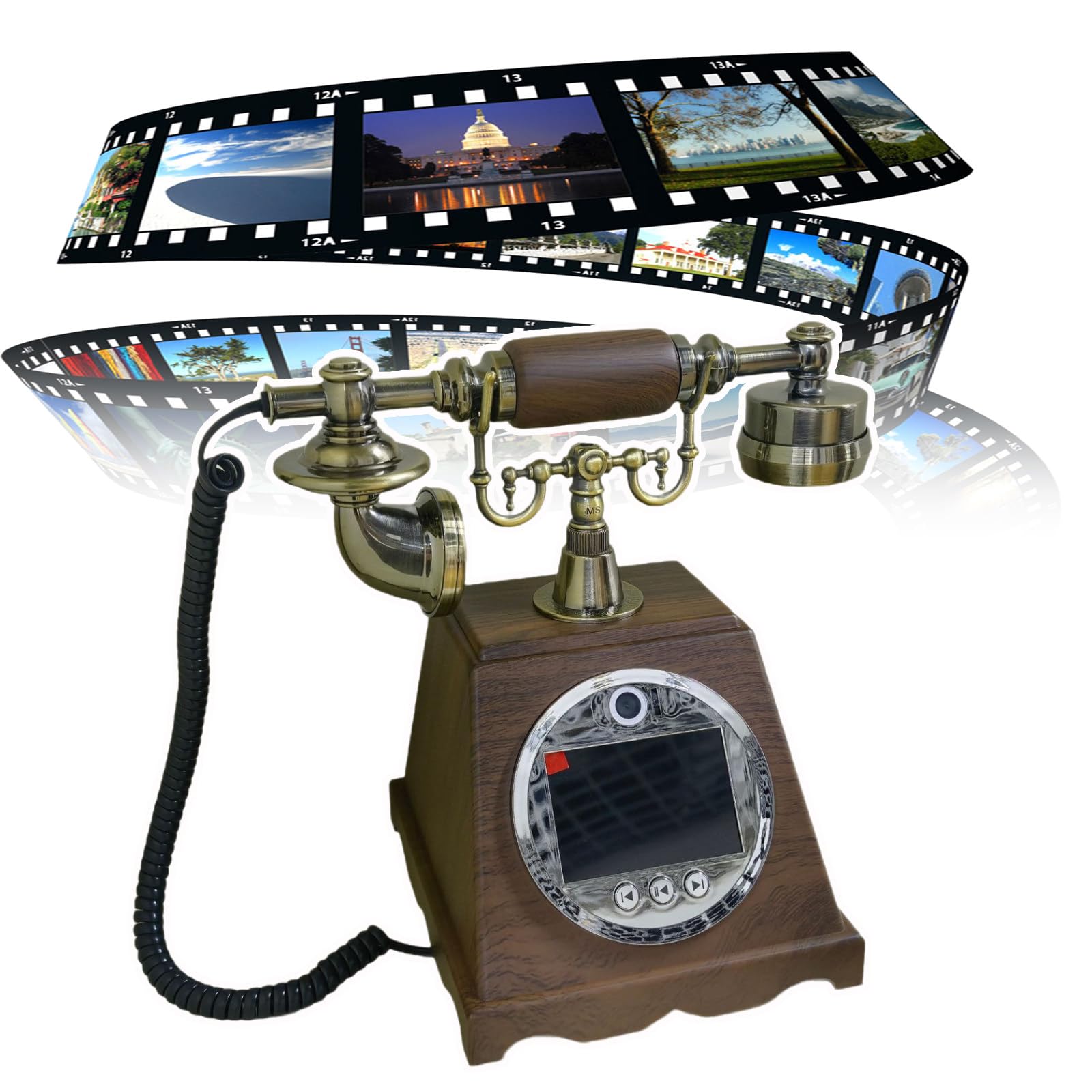 WIANQIAN Video Audio Phone Guestbook, Creative Record Audio GuestBook B
