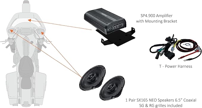 HERTZ HSP1-14 Parlante Amplificador Plug and Play para Street Glide Road Glide 2014-2023 miniatura 2
