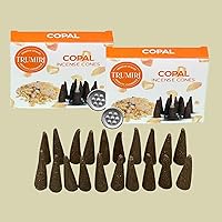 Vista 7 de TRUMIRI Copal Incense Cones - Total 20 Cone Incense - Dual Pack of 10 Insence Cones - Incense Cones Scented - Cone Incense Scents - Insense Cones