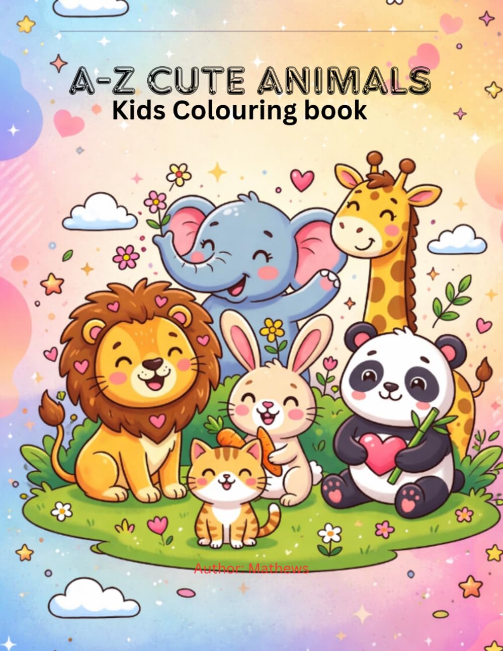 A-Z CUTE ANIMALS: Kids Colouring Book