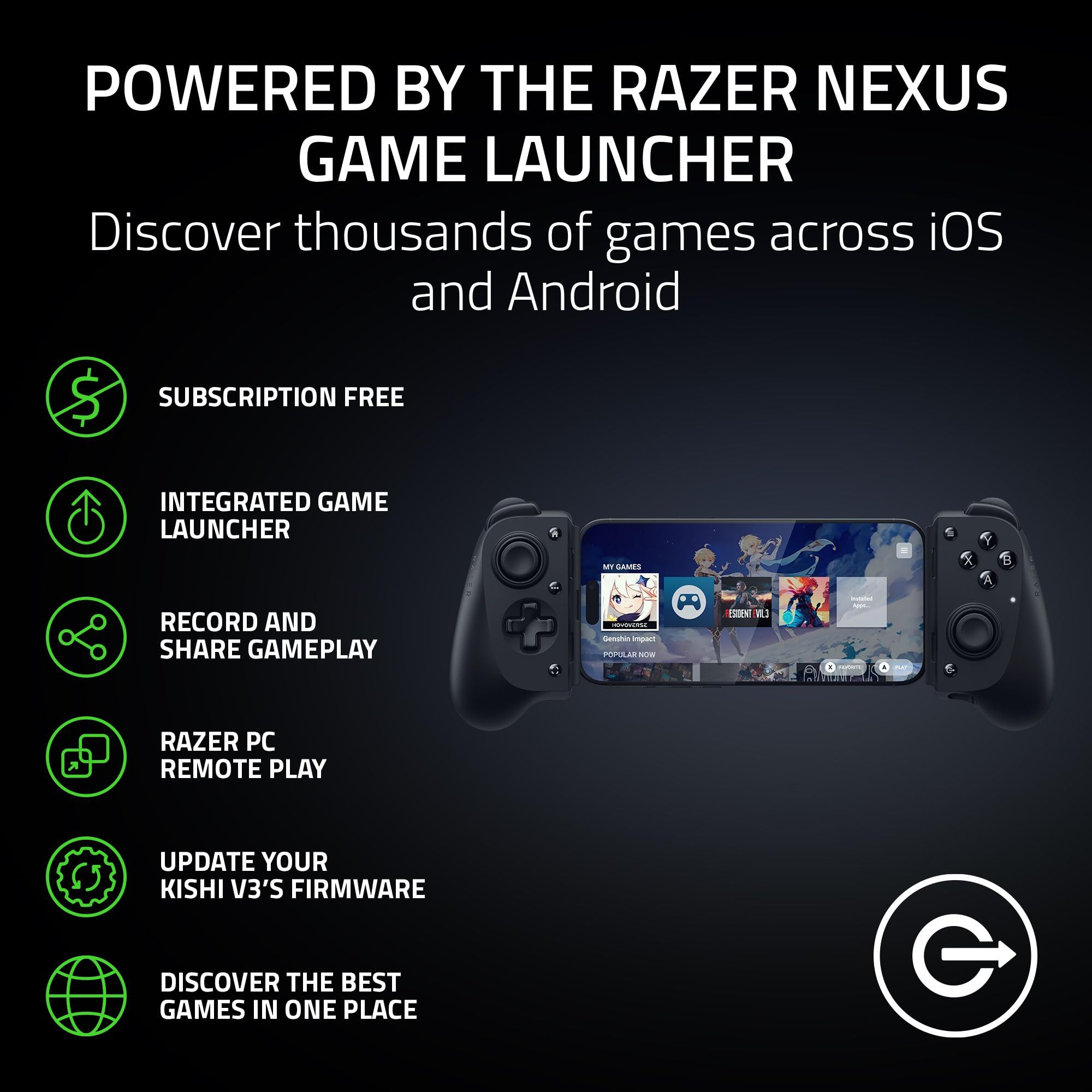 Amazon.co.jp: Razer Kishi V3 ゲーミングコントローラー iPhone 15