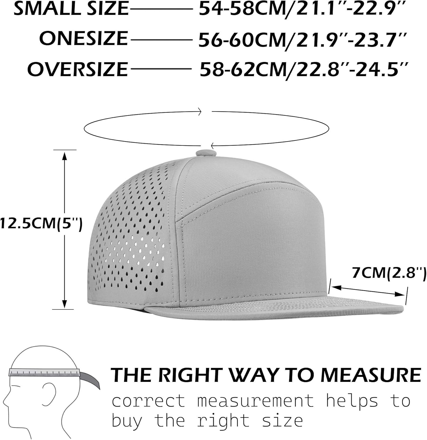 Performance Snapback Hats for Men Women,Flat Bill Cap,Golf,Running,Workout - Image 4