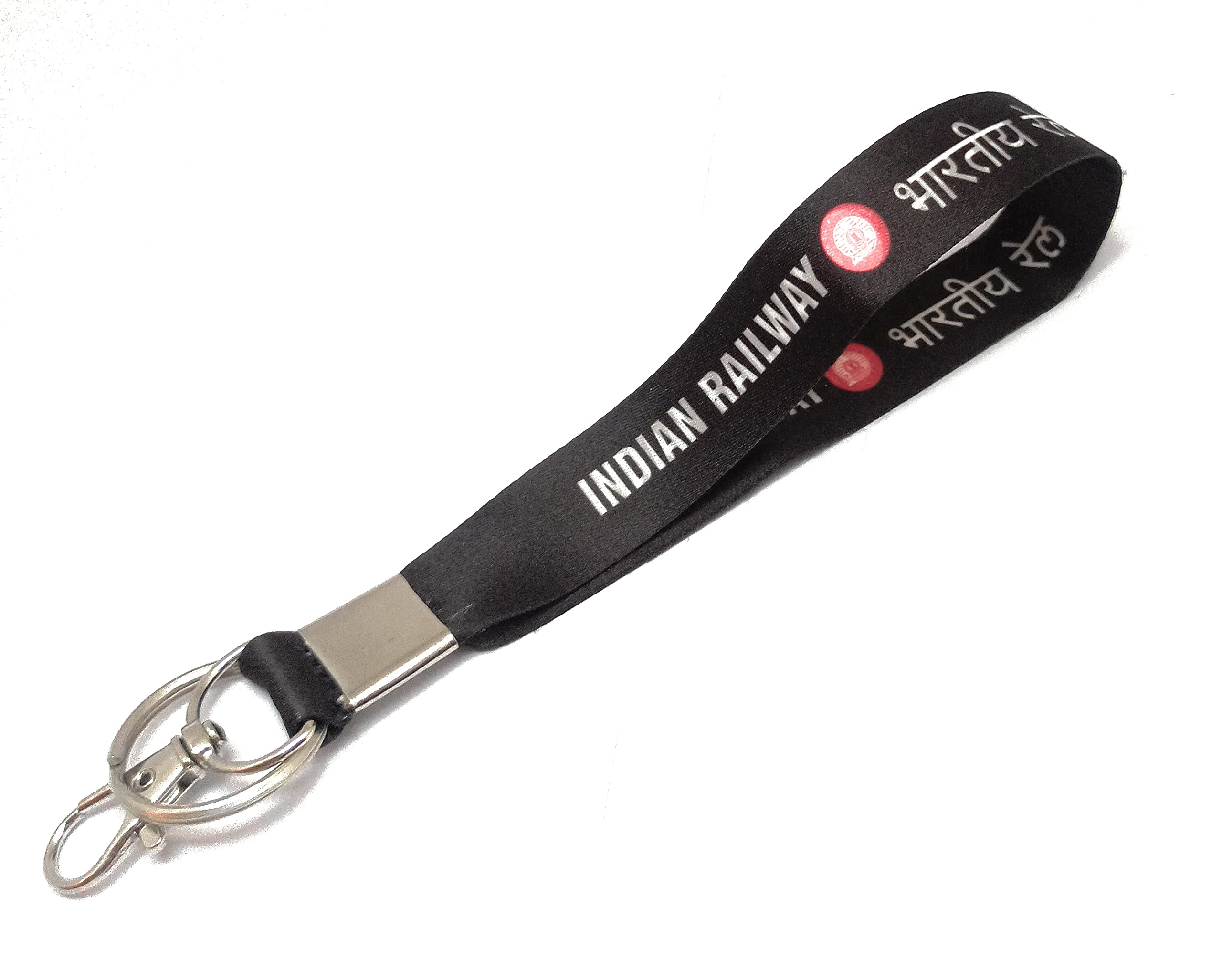Bhartiya Rail Indian Railway Tag Holder Mini Lanyard Keychain Black