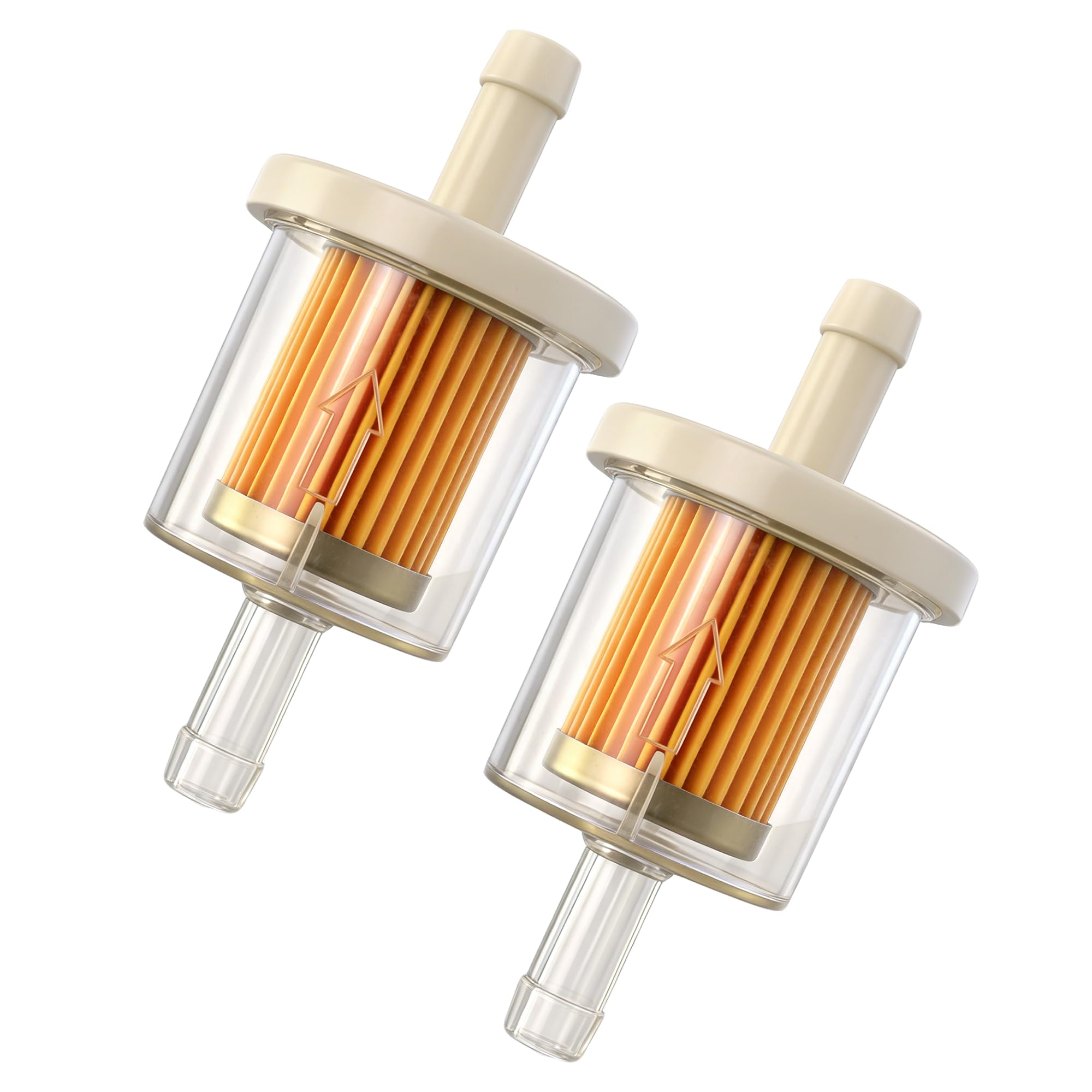 2 PCS Inline Fuel Filter Gas Filters for 8mm Motorcycles Quads Lawn Mowers Generators Karts