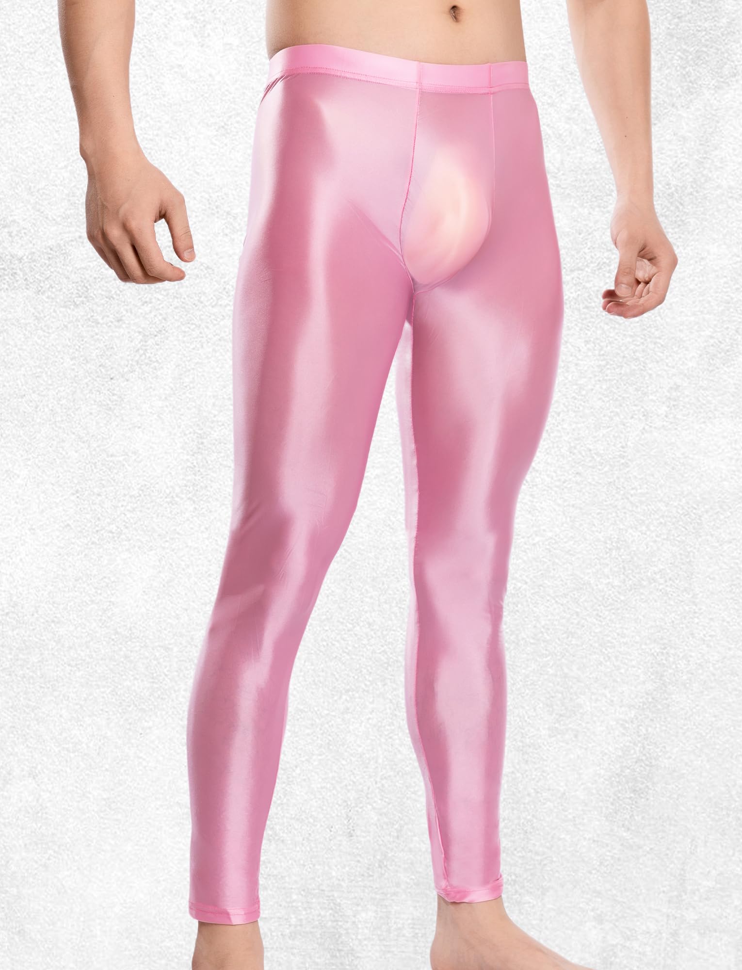 AIEOE Uomini Glossy Stretti Pantaloni Brillanti Leggings Olio Lucido Pantaloni Collant Nylon Pantaloni Sportivi Grandi Dimensioni Clubwear Pantaloncini Pantaloni M-XXL