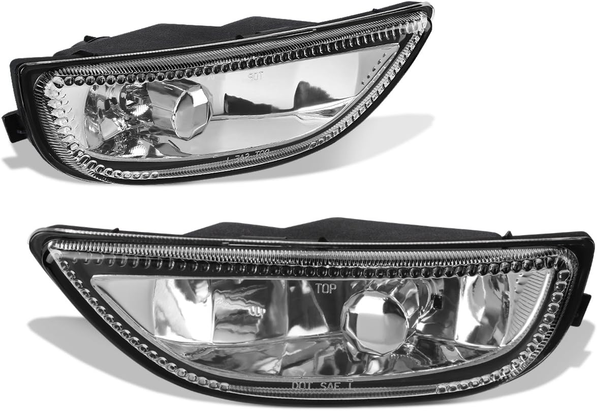 Auto Dynasty Fog Lights Assembly Compatible with 2001 2002 Toyota Corolla Front Bumper Driving Fog Lamps, Driver and Passenger Side, Clear Lens