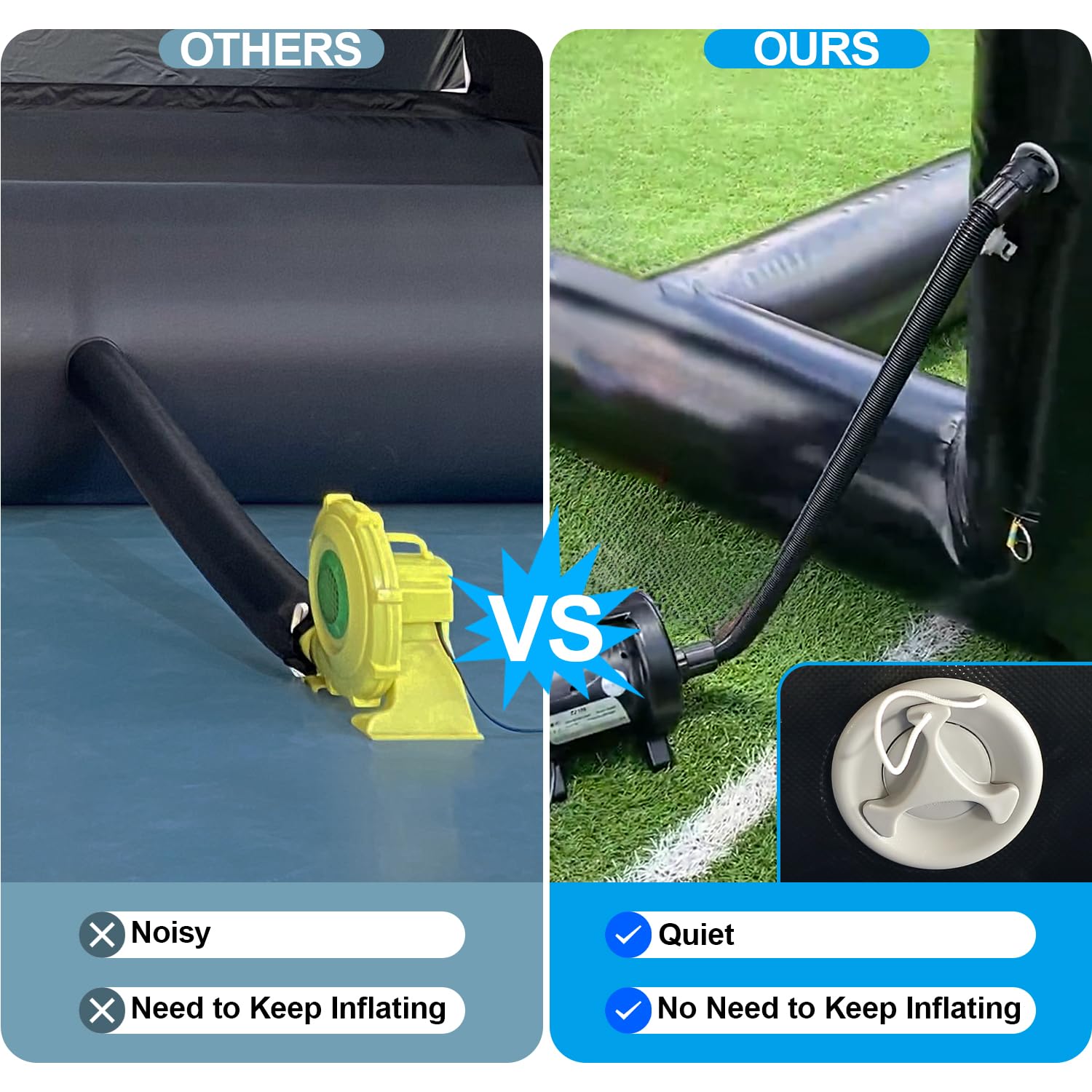 SAYOK 17FT Inflatable Projector Screen for Outside, Waterproof Inflatable Movie Screen Outdoor for Pool Parties-No Need to Keep Inflating, Give You a Perfect Movie Projection Experience