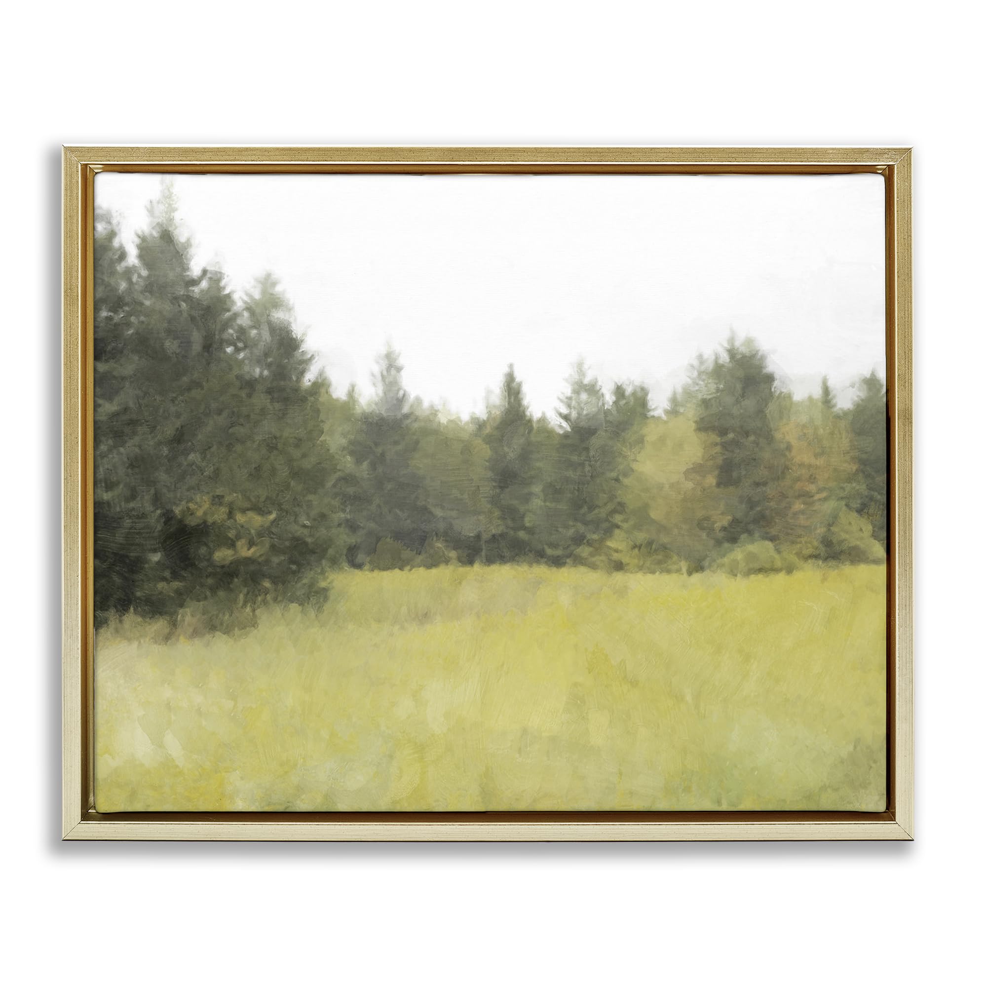Stupell Industries Metallic Gold (Matte) 'The Forest's Vast Clearing'| Floating Frame Canvas Art