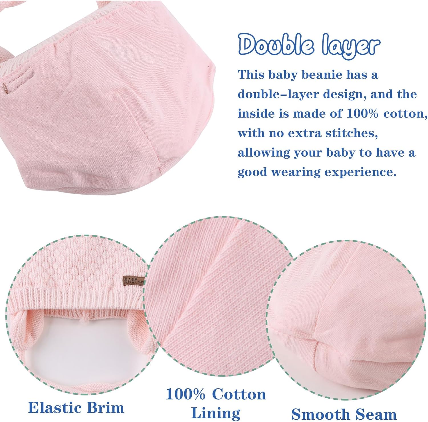 JANGANNSA Cute Knitted Boys Girls Christmas Beanie Warm Earflap Winter Hat Infant Toddler Baby Beanie 0-2Y - Image 4