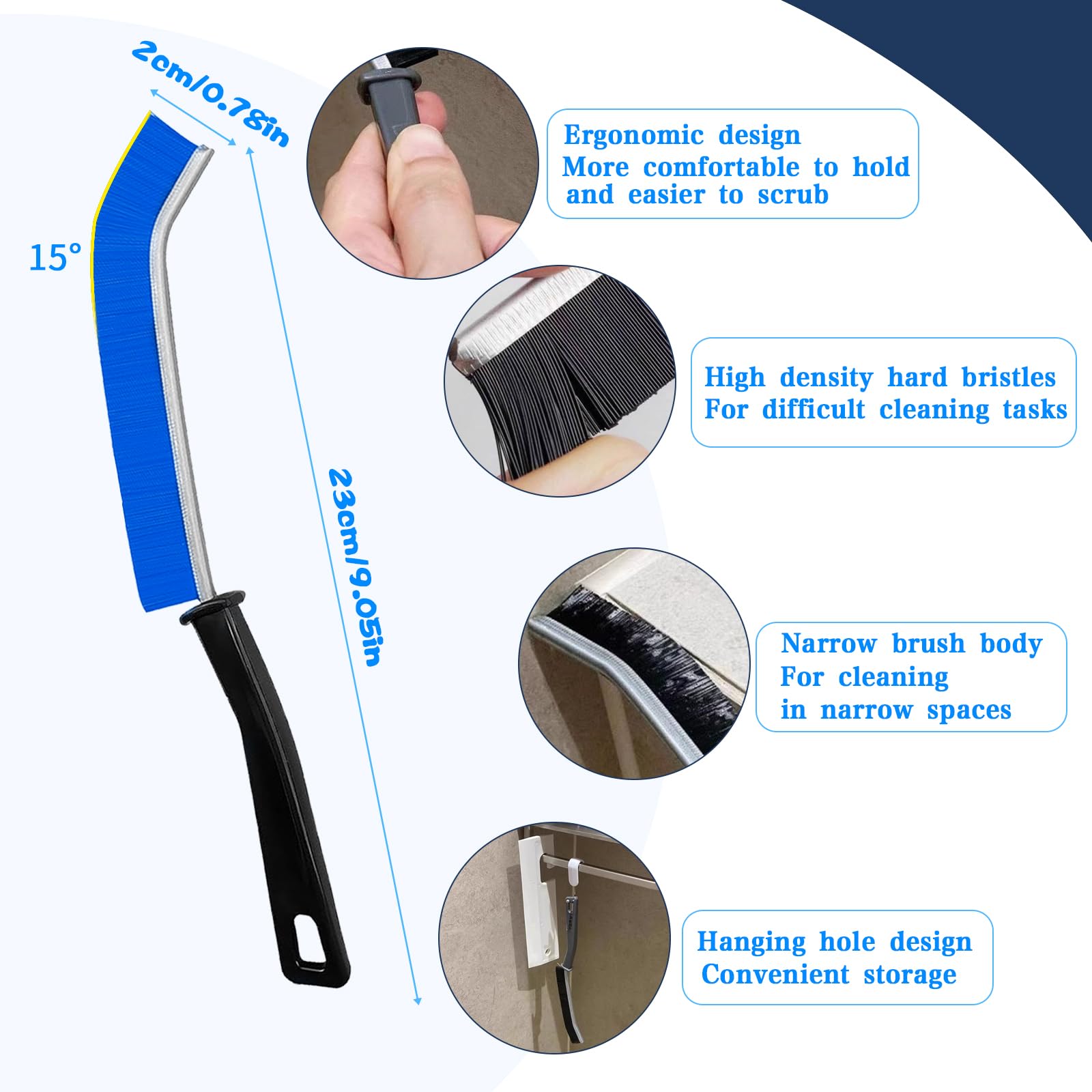 Kit 5 Spazzole Per Pulizia Fessure - Per Cucina, Bagno E Fughe