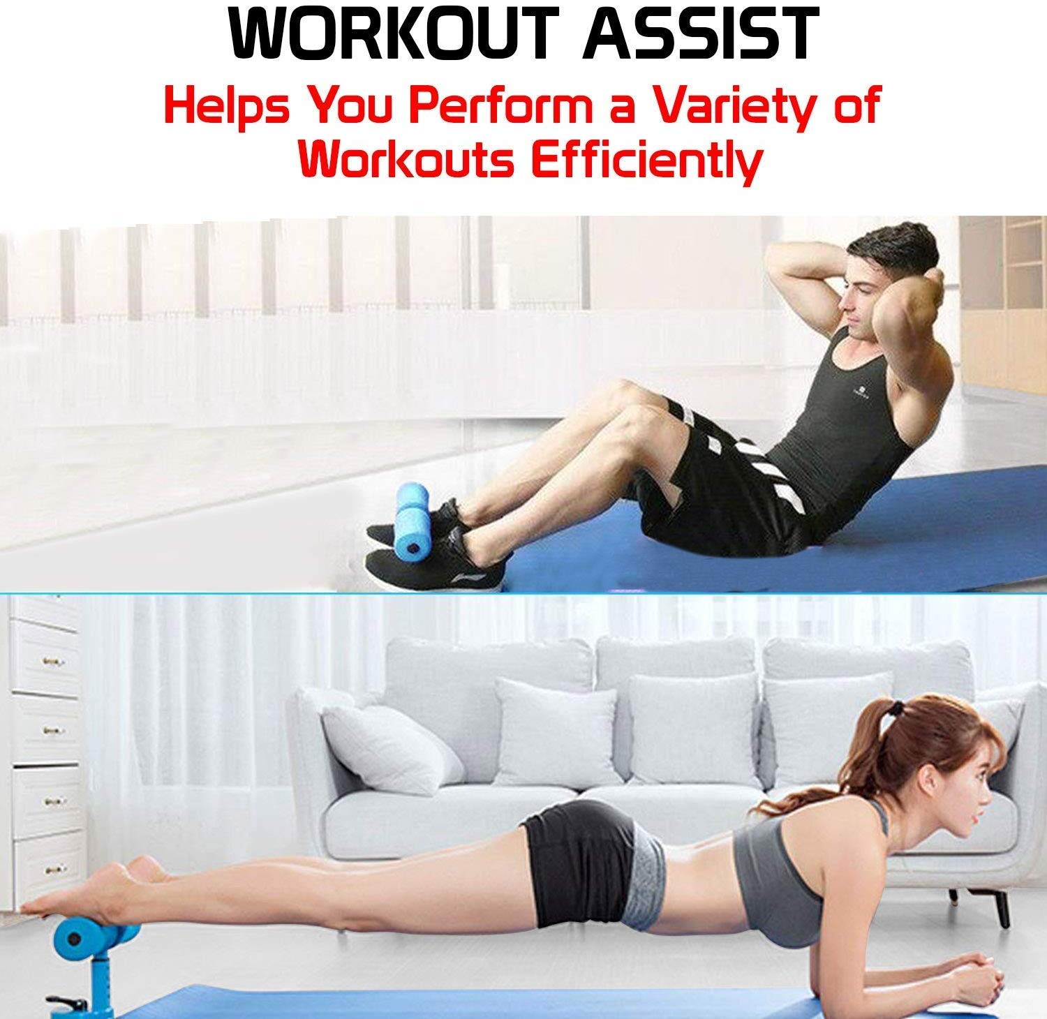 OCTOPUS PRIME Assistive Abdominal Chest and arm Muscles Exercise Adjustable Assistant Fitness Equipment Suction Cup Home Workout Healthy Abdomen Press Leg Support (Multicolour) 1