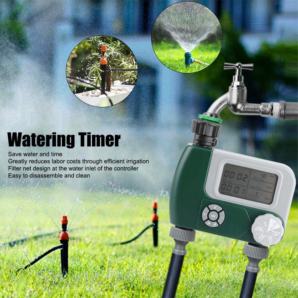 Timer a doppia uscita, Controller del sistema di irrigazione Controller di irrigazione intelligente con ampio display