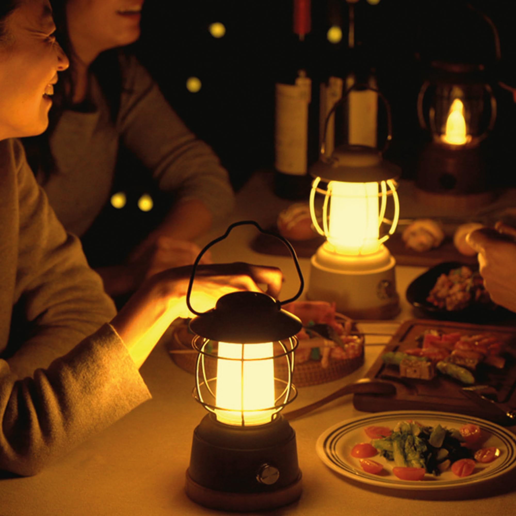 Outdoor LED Camping Laterne Abenteuerlicht - wetterfeste Akku Campinglampe mit bis zu 200h Leuchtdauer, stufenlos dimmbar, 2 Farbtemperaturen - gemütlich & erfrischend, 390 Lumen, USB wiederaufladbar