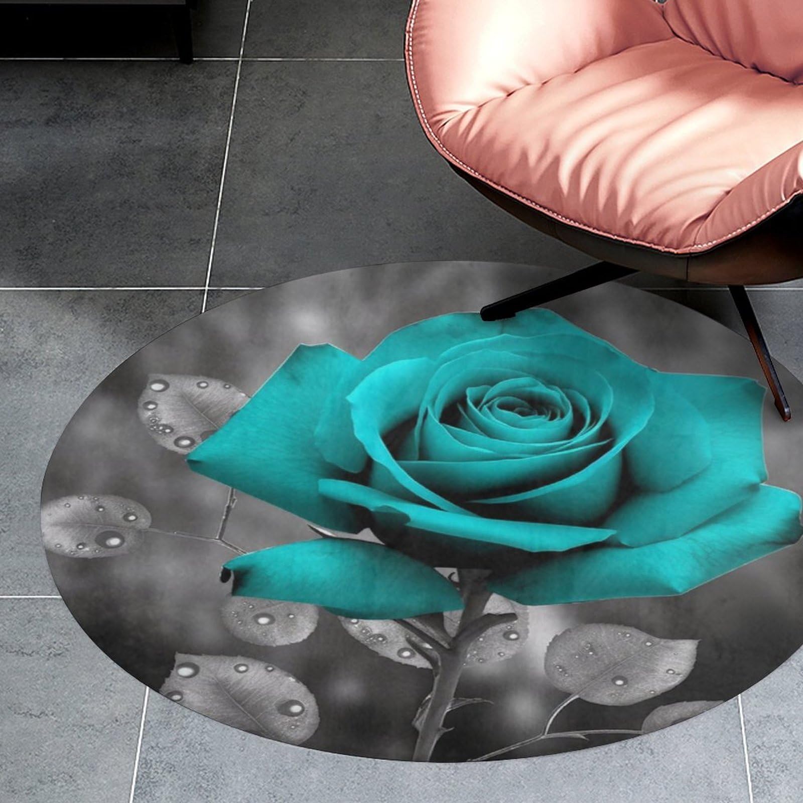 Tapis rond en velours anti-glisse pour sécuriser l'entrée et la chambre enfant