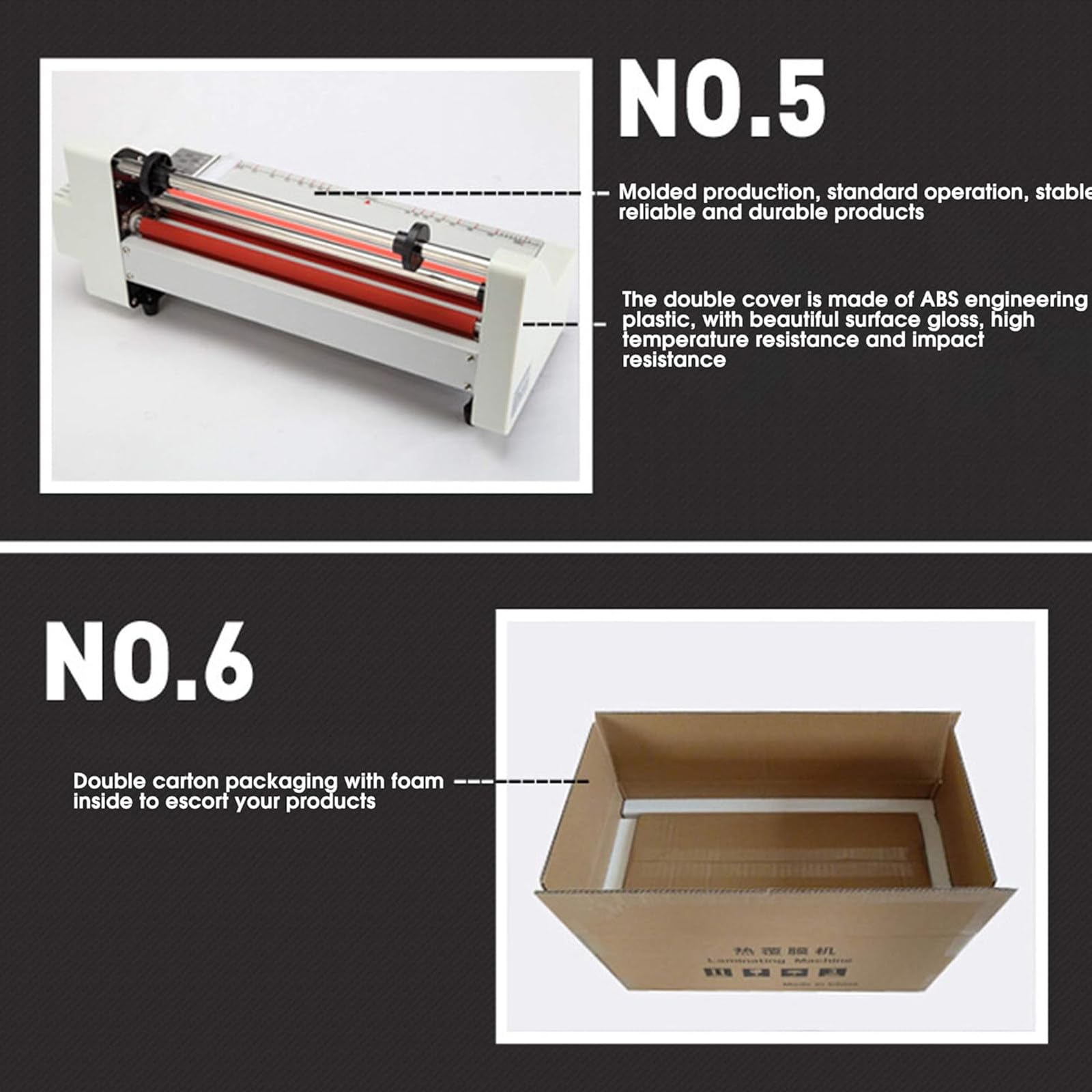 Macchina Laminatrice a Caldo E Freddo 700w,Macchina Laminatrice a Caldo Mono/Bifacciale,Larghezza Laminazione 35Cm/45Cm + Spessore Laminazione 0,1-5Mm,per Uffici,Case E Scuole,Width450mm