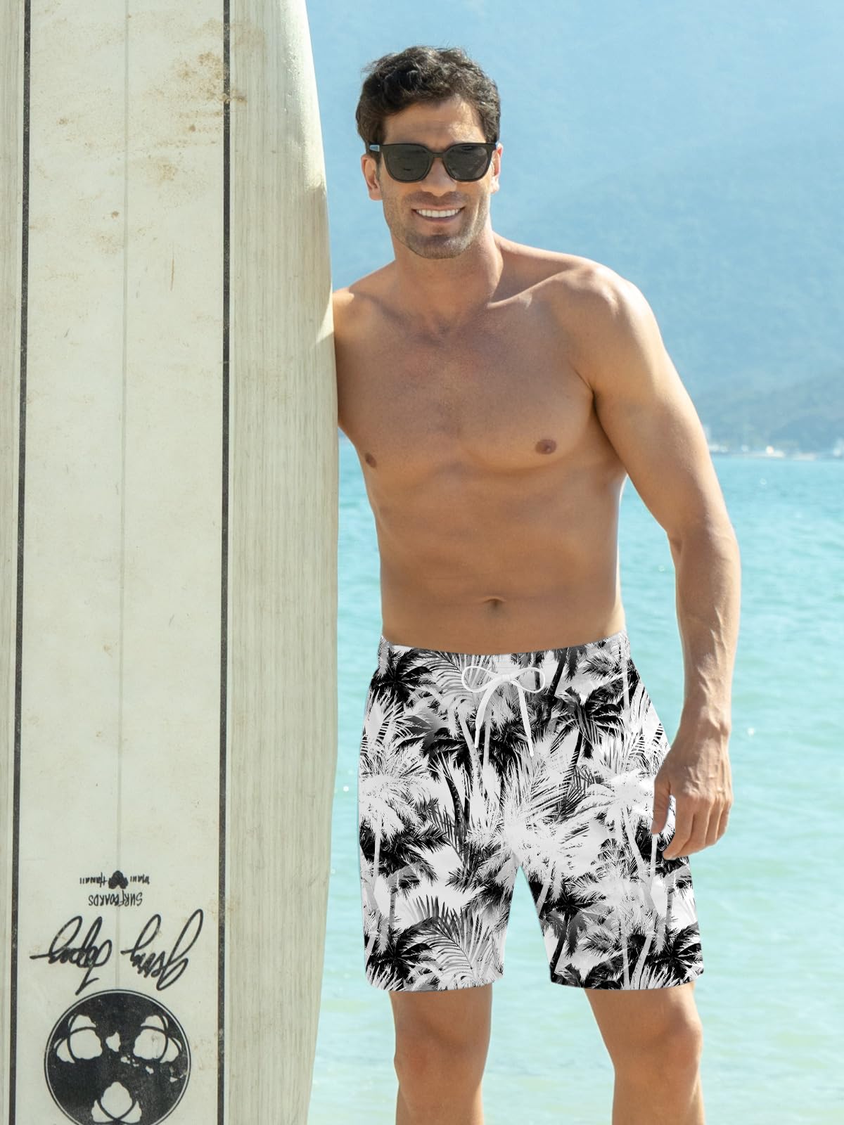 Swimming Trunks Men with Compression Liner Men's Swim Trunks 9