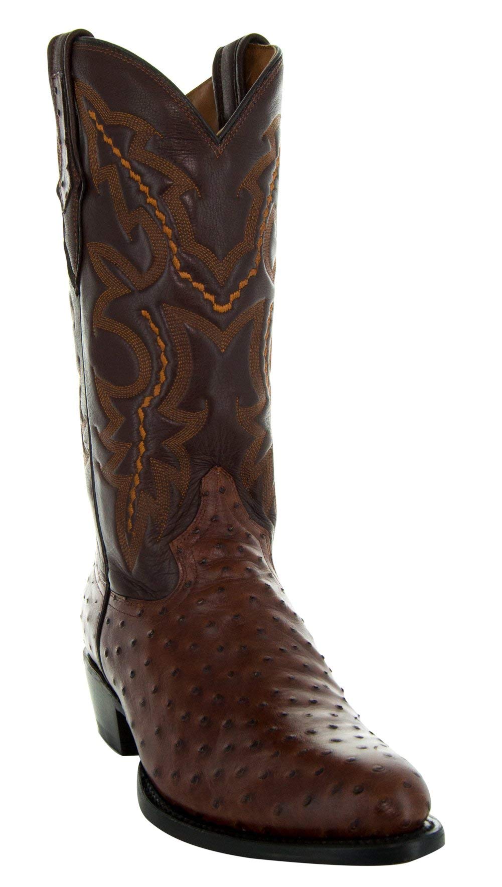 Soto Boots Mens Ostrich Print Cowboy Boots Exotic Print Mens