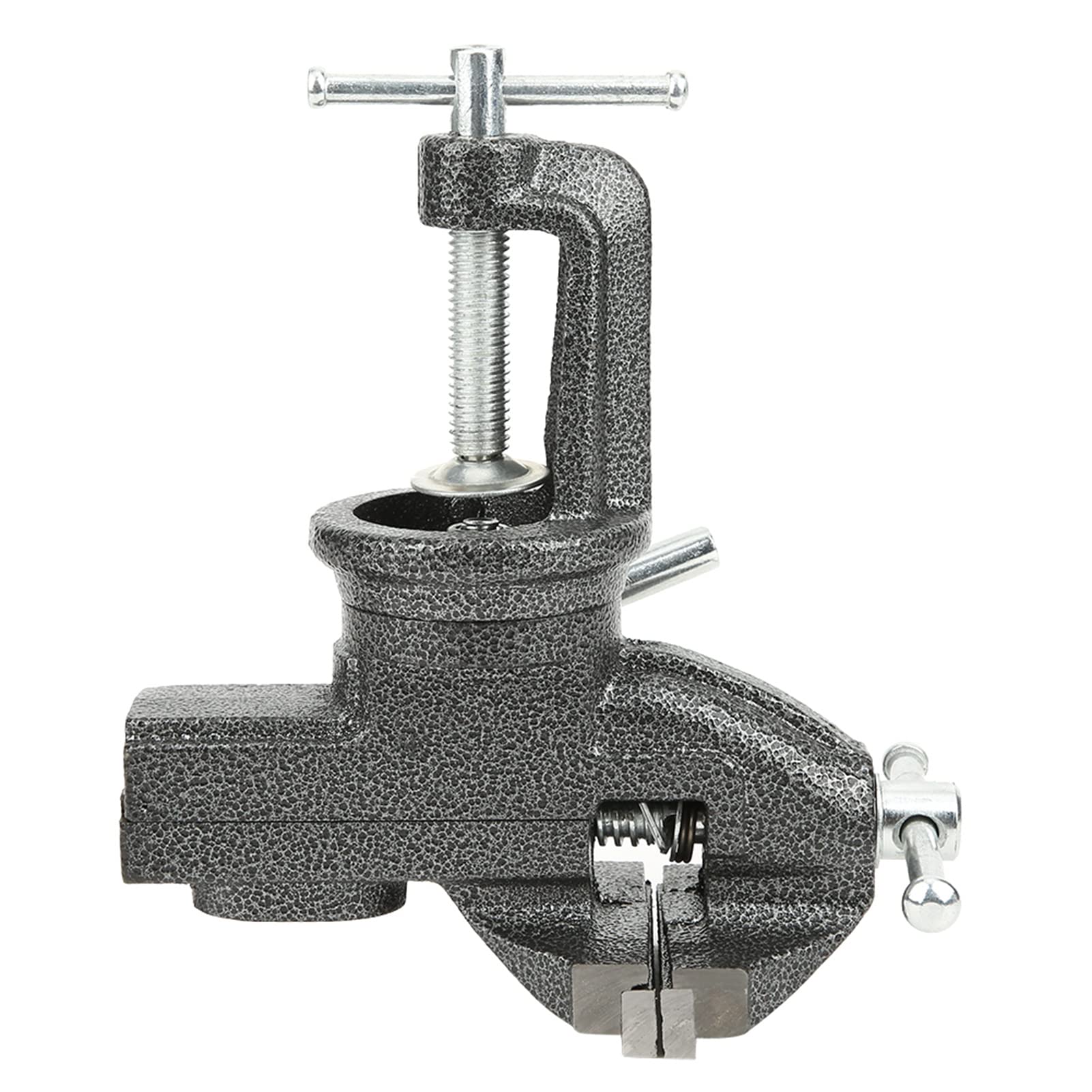 Table Vice, 2.4inch Thick, Easy to Use, 360 Degree Rotating Clamp Vice Bench Vises for Iron Beds Drilling Machines, Jewelers Hobby