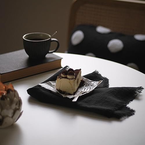 Miniatura 4 de Servilletas de tela hechas a mano 100% algodón con flecos, delicadas servilletas de tela hechas a mano para cenas, fiestas, bodas y más, 18 x 18