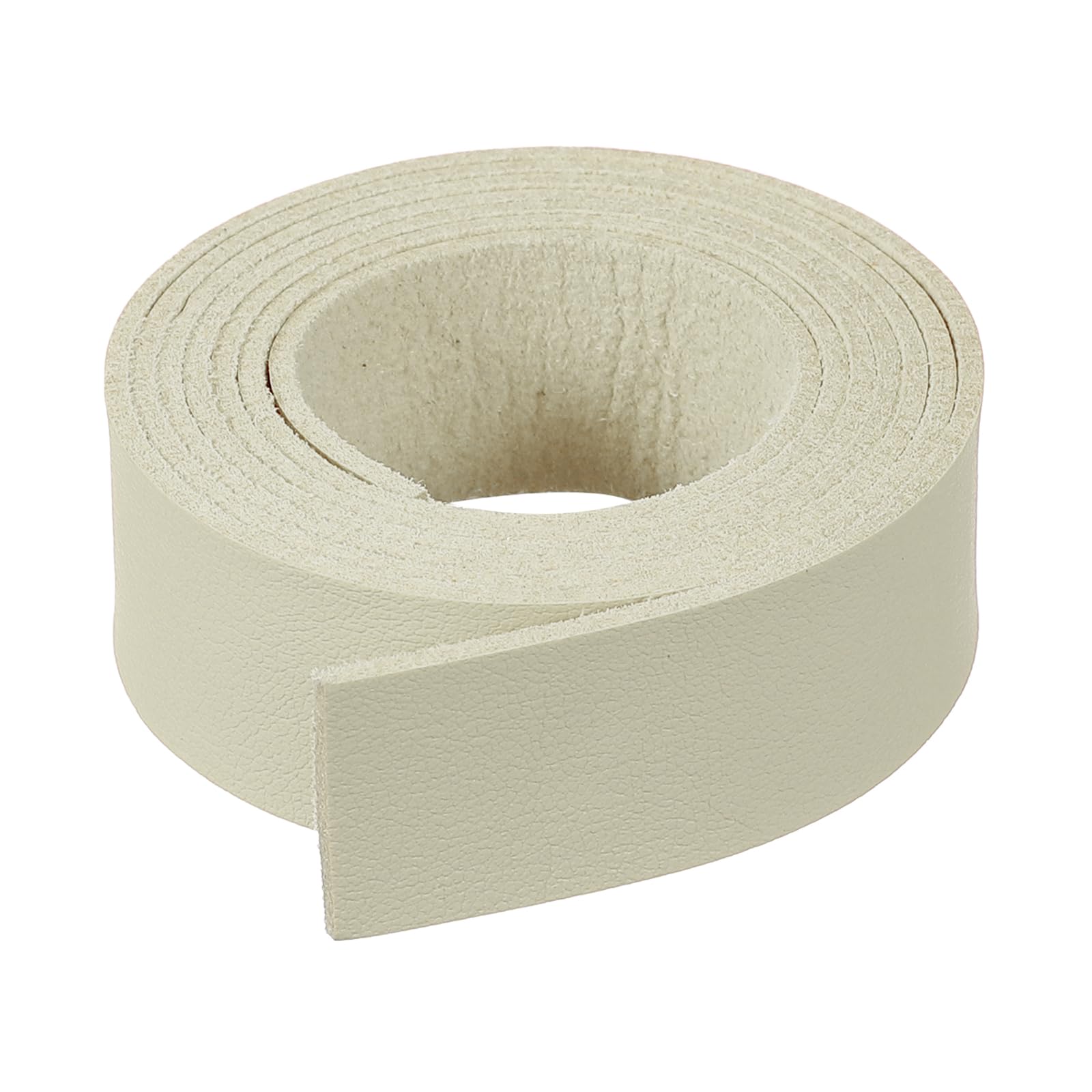 Bande en simili cuir beige 20mm, ruban plat PATIKIL haute finition