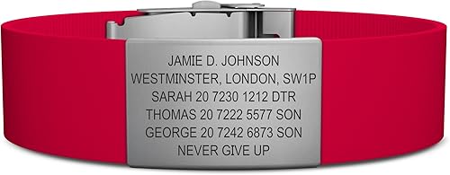 Miniatura 10 de Road ID Pulsera - Pulsera oficial de identificación - Pulsera de identificación de cierre de silicona e identificación deportiva para atletas