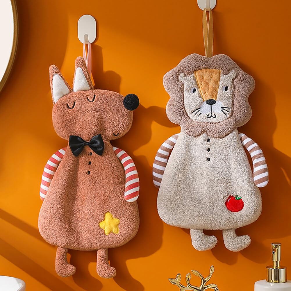 Lot De 2 Essuie-mains De Cuisine Doux Avec Boucle De Suspension