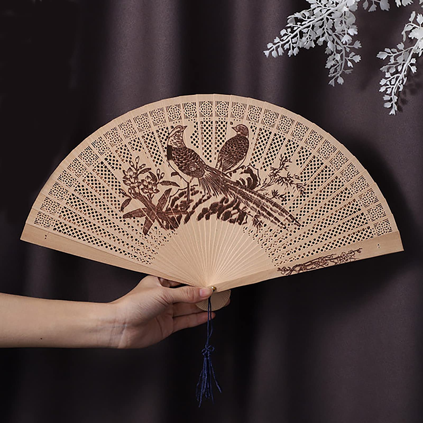 Buy GTQTY One Piece Folding Fans, Ancient Fans, Wooden Folding Fans