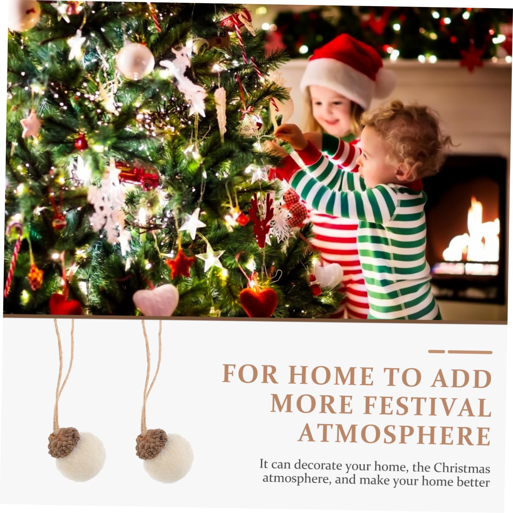 Ciieeo 3 Set Di Decorazioni Natalizie A Forma Di Pendenti Ornamenti Per L'albero Facili Da Posizionare Decorazione Festiva Per La Casa 18 Pezzi * 3