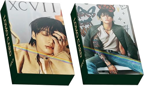 Miniatura 9 de PYAJUU Jungkook - Tarjeta fotográfica láser, 55 unidades, álbum dorado Jungkook, tarjeta de álbum de Jungkook, tarjeta fotográfica láser, regalo