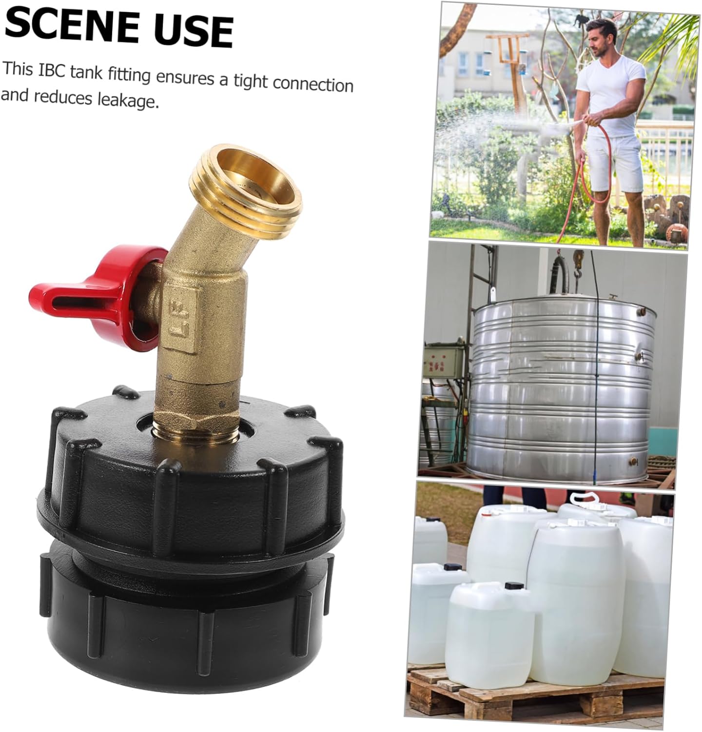 スプレー水接続 IBCタンクアダプター S60X6 1/2インチ ガーデンホース