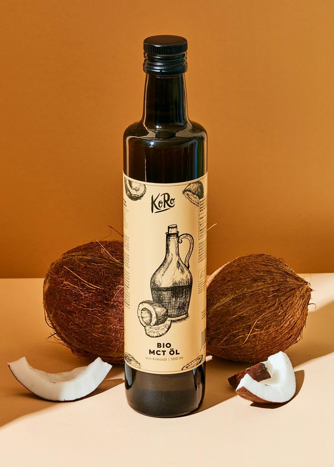 KoRo - Huile MCT 500 ml - Saveur neutre - Obtenue à partir d'huile de coco pure - Qualité biologique