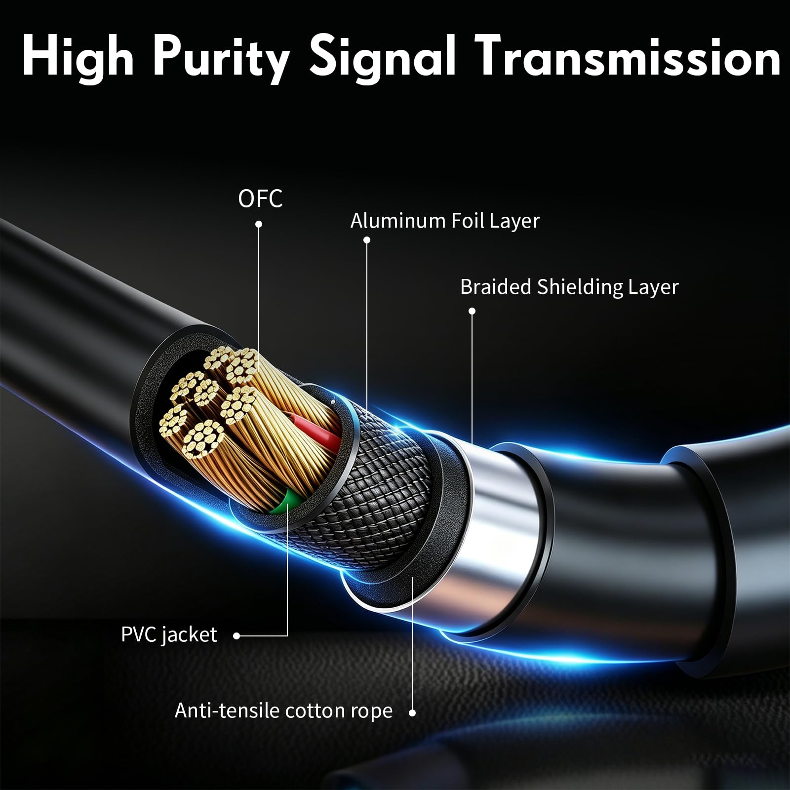 XLR-Kabel, strapazierfähig, symmetrisches Mikrofonkabel mit 3-poligem Stecker auf Buchse, Mikrofonkabel, XLR-Mikrofonkabel für Studio-Monitor, Mixer, DMX, Lautsprechersysteme, Schwarz, Rot