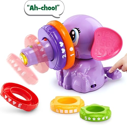 Miniatura 4 de LeapFrog Elefante Stack and Tumble (exclusivo de Tienda), morado, 6 piezas